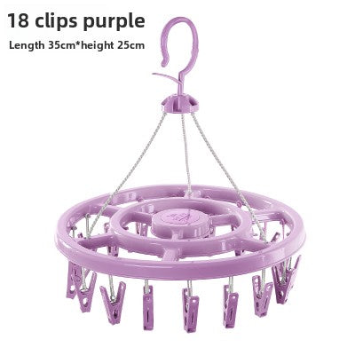 Windproof Clothes Drying Rack with Plastic Clips