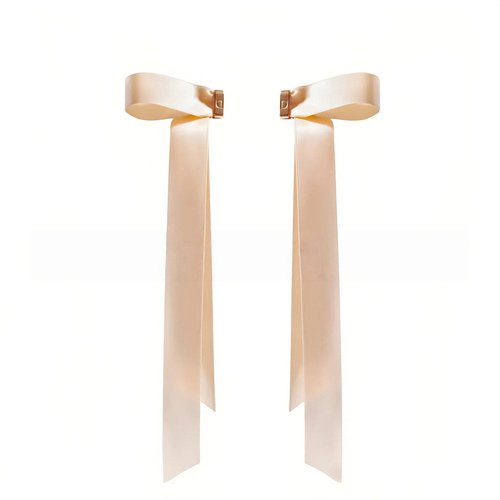 Handmade Magnetic Bow Hair Clip Detachable Ribbon Barrette for Half-Up Styling