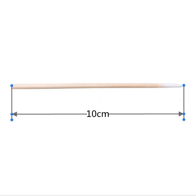RIKWOG 800pcs Pointed Cotton Swabs, 4 inch Precision Microblading Cotton Buds Cotton Sticks Applicator for Eyebrow Tattoo Beauty Make-up Nail Clean, Cosmetic use Wood Handle