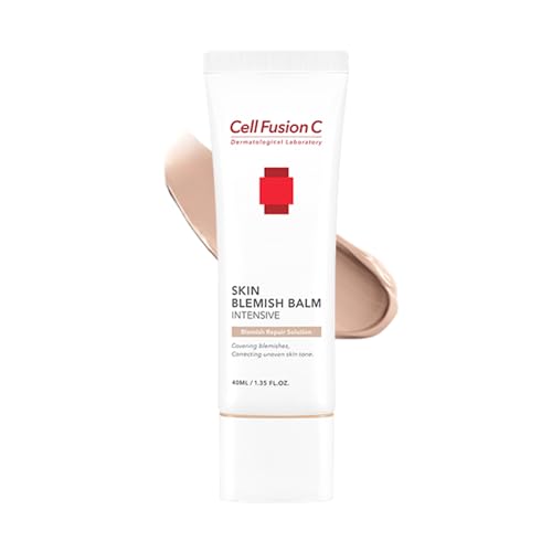 Cell Fusion C Skin Blemish Balm Intensive, Hydrating BB Cream for Lighter to Medium Skin Tones, Correcting Redness and Blemish, 1.35 fl.oz