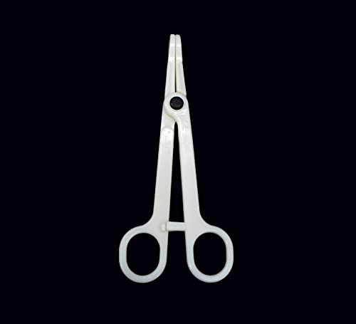 Piercing Clamps 8pcs Disposable Piercing Forceps Clamp Slotted Navel Forceps Piercing Pliers,Suitable for ear, navel, lips, tongue, nose and other body parts piercing tools(TN017-8PCS)