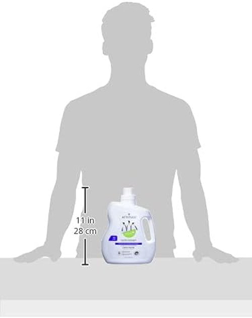 ATTITUDE Liquid Laundry Detergent, EWG Verified, HE Compatible, Plant-Based & Vegan, Natural Laundry Soap, Mountain Fresh Scent, 40 Loads, 67.6 Fl Oz