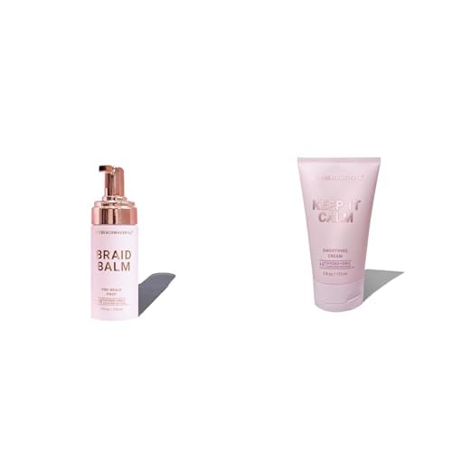 Beachwaver Co. Braid Balm - Frizz-Taming Hair Primer for Perfect Braids | 4 Fl Oz with Keep It Calm Smoothing Cream | 3.8 Fl Oz
