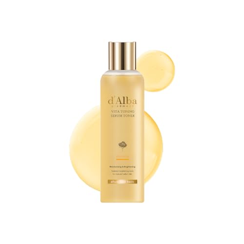 d'alba Piedmont White Truffle Vita Toning Serum Toner, Glass Skin with Double Vitamin Skincare, Face Moisturizer, (6.08fl. oz)