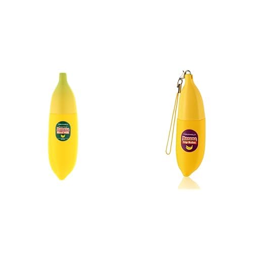 TONYMOLY Magic Fruit Hand Lotion - Nourishing & Moisturizing Cream for Dry Hands | Banana 1.52 oz + Lip Balm