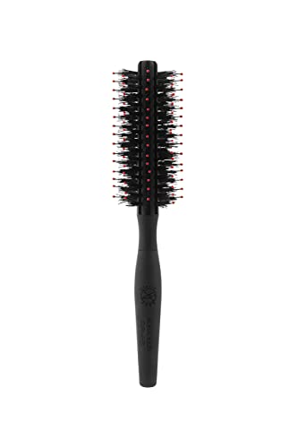 Cricket Static Free RPM 8 Row Deluxe Boar Bristle Round Hair Brush for Medium Length Hair, Facial Hair Grooming, All Hair Types