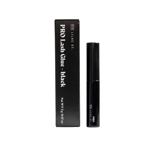 Lilac St - PRO Lash Glue (Black) - Lash Cluster Glue - Quick Dry Formula - Mini Mascara Wand Applicator - Strong & Flexible Hold - Waterproof - Sensitive Eyes Safe - Cruelty Free, Vegan, Women Founded