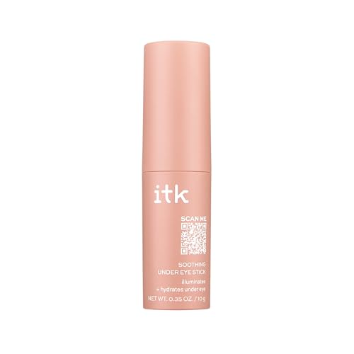 ITK Skincare Caffeine + Aloe Vera Under Eye Stick Balm - Moisturizer for Fine Lines and Wrinkles - Under Eye Treatment Soothes Redness and Hydrates, Brightens, and Soothes Puffy Eyes - 0.5 oz. Stick