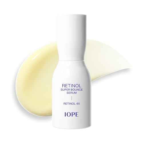 IOPE Retinol Super Bounce Serum | Korean Retinoid Eye Treatment for Anti-Aging, Beginner Friendly, Reduction in Fine Lines & Wrinkles, Firming and Rejuvenating, Daily Glow Routine, 1.01 Fl Oz.
