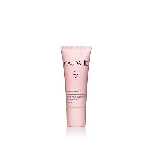 Caudalie Resveratrol-Lift Firming Depuffing Eye Gel Cream with Peptides, Hyaluronic Acid, and Vegan Collagen I - 15 mL