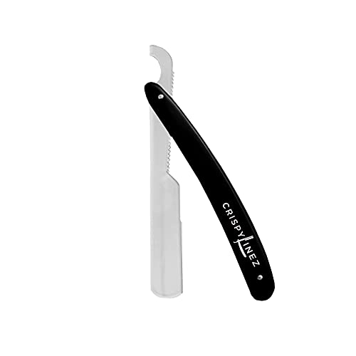 Crispy Linez Barber Turkish Razor | Professional Straight Razor (Black & Silver)