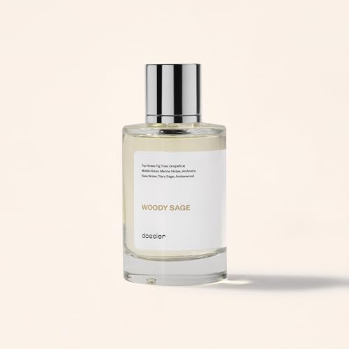 Dossier - Woody Sage - Eau de Parfum - Inspired by J.Malone's Wood Sage & Sea Salt - Perfume Luxury - Pure Infused - Paraben Free - Vegan - For Women Men Unisex - Fragrance 1,70z (Spray 50ml)