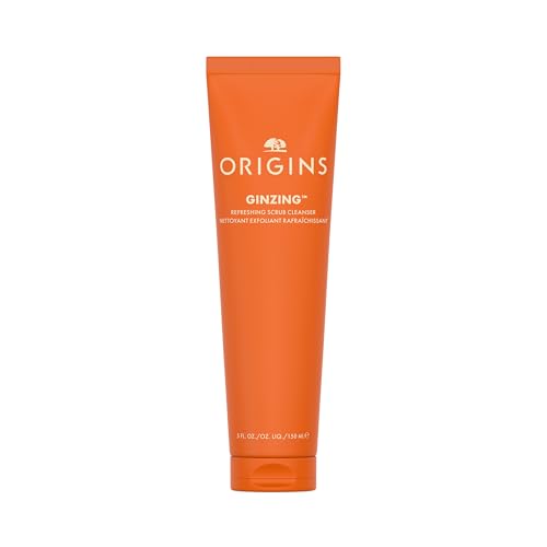 Origins GinZing Gentle Exfoliating Cleanser | Visibly Refines Pores & Brightens | With Caffeine, Ginseng & Jojoba Beads, 5 Fl Oz