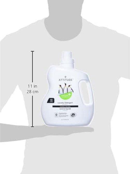 ATTITUDE Liquid Laundry Detergent, EWG Verified, HE Compatible, Plant-Based & Vegan, Natural Laundry Soap, Unscented, 40 Loads, 67.6 Fl Oz