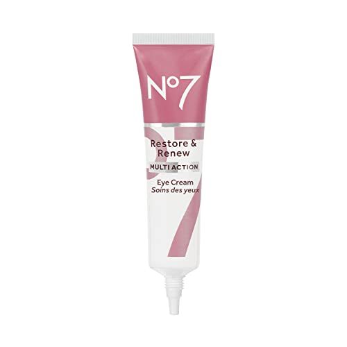 No7 Restore & Renew Multi Action Eye Cream - Skin Renewing Under Eye Cream for Puffiness & Dark Circles - Moisturizing Formula for Wrinkles (15ml)