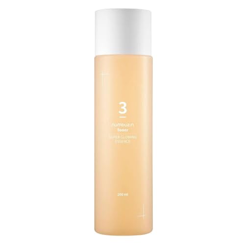 numbuzin No.3 Toner | Super Glowing Essence Toner | Skin Radiance, Pore Tightening, Skin Texture, Hydration | Fermented Ingredients, Niacinamide, Galactomyces | 6.76 fl. oz.