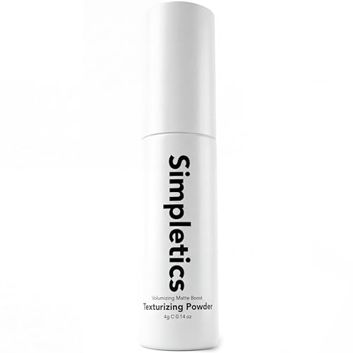 Simpletics Texturizing Powder - All Natural, 4 Ingredient Nourishing Formula with Rice Starch - Chemical Free - Gives Volumized, Texturized, Matte Finish to Men & Women