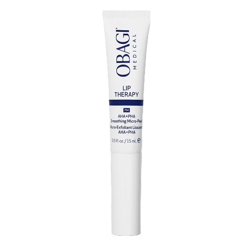 Obagi Lip Therapy Micro-Peel - AHA+PHA Overnight Mask with Hyaluronic Acid for Smoother, Plumper Lips | 0.5 oz
