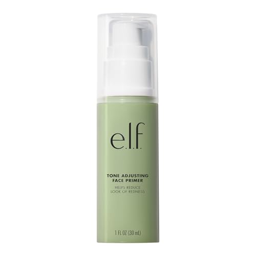 e.l.f. Tone Adjusting Face Primer, Makeup Primer For Neutralizing Uneven Skin Tones & Redness, Grips Makeup To Last, Vegan & Cruelty-free, Large