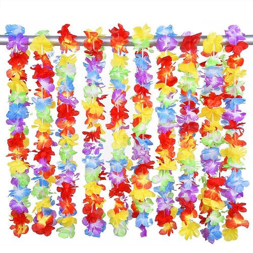 Premium Hawaiian Leis - 100cm Thickened Floral Garland for Hula Parties & Gifts