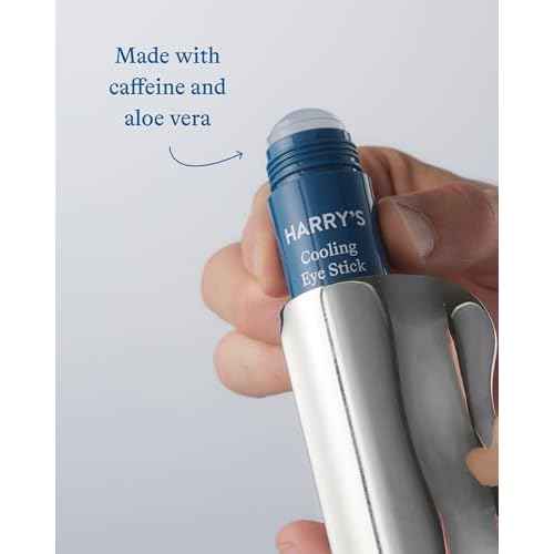 Harry's Cooling Eye Kit for Men - Gua Sha Depuffing Facial Massage Tool and Cooling Eye Stick