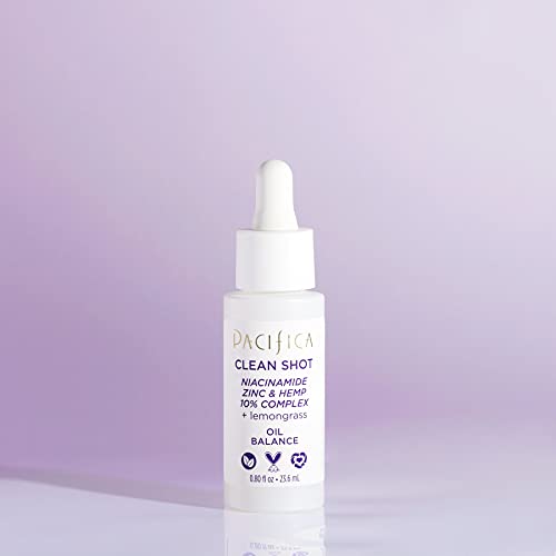 Pacifica Clean Shot Niacinamide Zinc and Hemp 10 Percent Complex Unisex 0.8 oz