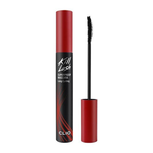 CLIO Long & Curl up Waterproof Black Mascara, Volumizing & Lengthening, Long-wearing (#01)