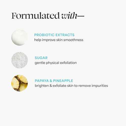 TULA Skin Care So Polished Exfoliating Sugar Scrub - Face Scrub, Gently Exfoliates with Sugar, Papaya, and Probiotic Extracts for a Softer and Radiant-Looking Complexion, 2.9 oz.