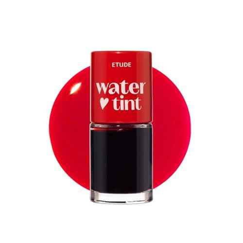 ETUDE Dear Darling Water Tint - Cherry Ade (9g) | Vivid Color Lip Stain with Moisturizing Weightless & Non-sticky Finish Lip Stain | Smudge-proof Lip Tint | Korean Makeup, Kbeauty
