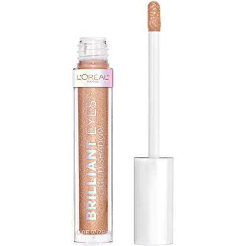 L'Oreal Paris Brilliant Eyes Shimmer Liquid Eye Shadow, Longwearing Lasting Shimmer, Crease Resistant, Flake-Proof, Precision Applicator, Quick Dry, Non-Greasy, Radiant Ruby, 0.1 oz.