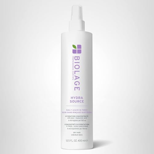 Biolage Hydra Source Daily Leave-In Tonic - Moisturizes & Detangles, Blowout Primer, Heat Protectant & Detangler, For Dry Hair, 13.5 Fl Oz