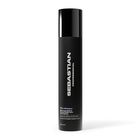 Sebastian Professional Re-Shaper Hairspray, Strong Hold, Touchable Feel, Humidity Resistant, For All Hair Types, Travel Size, Mini Hairspray, 1.5oz