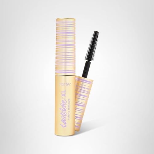 tarte tartelette XL tubing mascara – Lash Extensions in a Tube with Peptide, Extra-Bold Buildable Length & Volume, Smudge-Proof Longwear, Easy-to-Remove, Vegan & Cruelty-Free, travel size, black