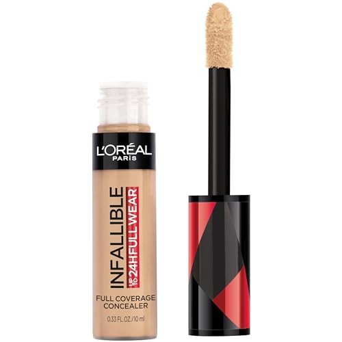 L'Oreal Paris Makeup Infallible Full Wear Waterproof Matte Concealer, Full Coverage, Biscuit, 0.33 fl. oz.