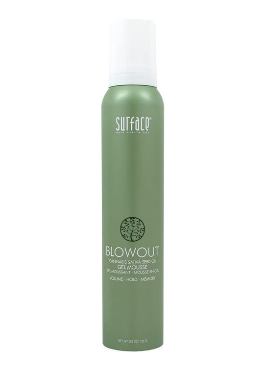 SURFACE Hair Blowout Gel Mousse - Organic, Heat-Resistant Formula with Babassu Oil - 5.5 fl oz