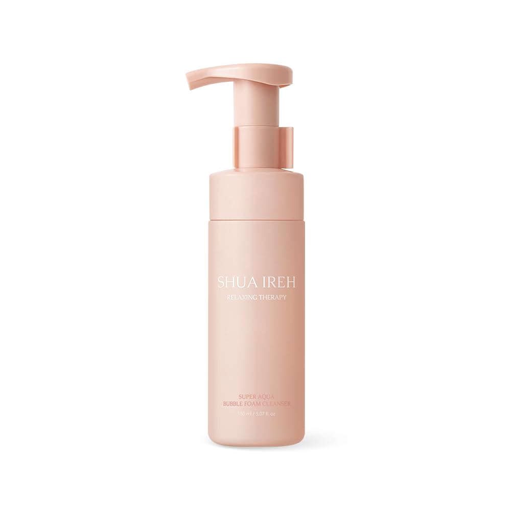 Super Aqua Bubble Foam Cleanser - Gentle Vegan Korean Face Wash for Makeup Removal & Deep Hydration | 5.07 fl. oz.