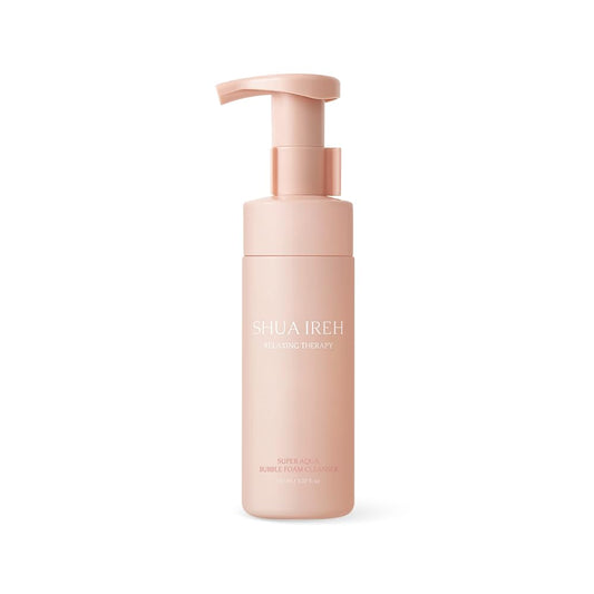Super Aqua Bubble Foam Cleanser - Gentle Vegan Korean Face Wash for Makeup Removal & Deep Hydration | 5.07 fl. oz.