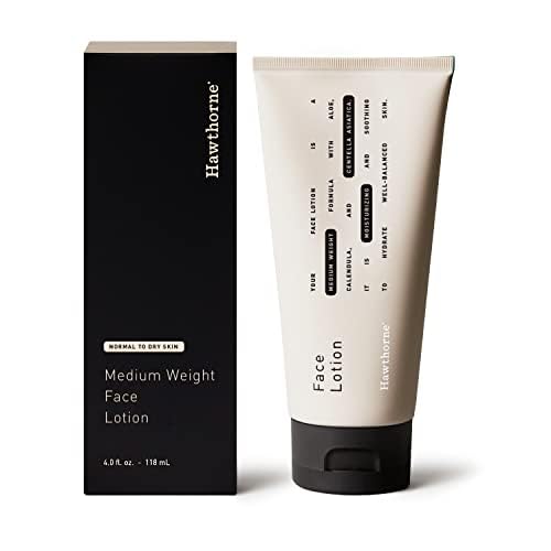 Hawthorne Men's Face Lotion - Medium Weight Aloe & Tiger Grass Moisturizer for Normal to Dry Skin | 4 FL OZ