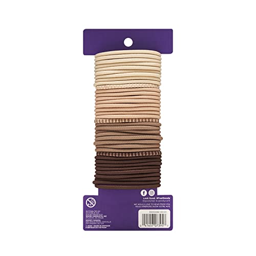 Goody Ouchless Hair Elastics – No Pull, No Breakage, Tangle-Free Hold for Thick, Curly, Coily & Textured Hair – 37 Count, Blonde, Long-Lasting Ponytail Holders for Women & Men