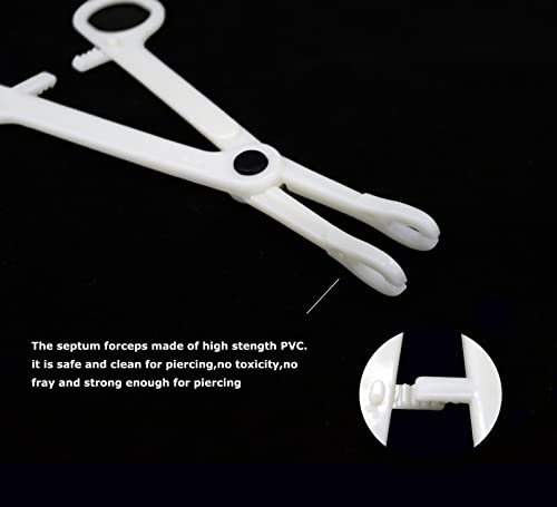 Piercing Clamps 8pcs Disposable Piercing Forceps Clamp Slotted Navel Forceps Piercing Pliers,Suitable for ear, navel, lips, tongue, nose and other body parts piercing tools(TN017-8PCS)