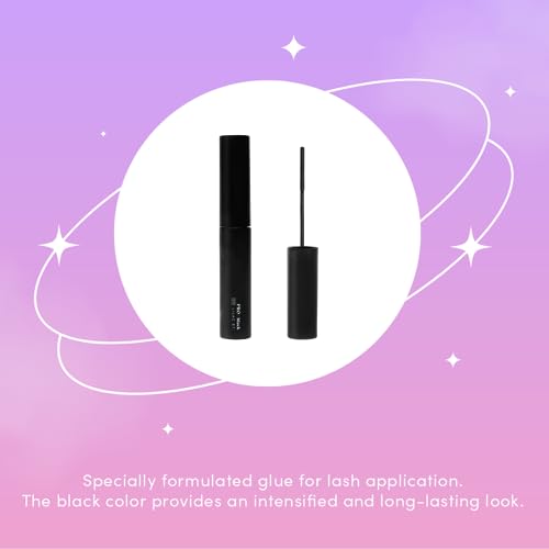 Lilac St - PRO Lash Glue (Black) - Lash Cluster Glue - Quick Dry Formula - Mini Mascara Wand Applicator - Strong & Flexible Hold - Waterproof - Sensitive Eyes Safe - Cruelty Free, Vegan, Women Founded