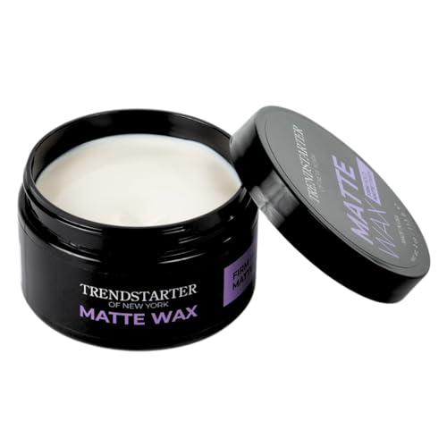 TRENDSTARTER Matte Wax (4oz) (PACK of 2) - Firm Hold, Matte Finish, Premium Water Based All-Day Styling Pomade for Men, Flake-Free for All Hair Types