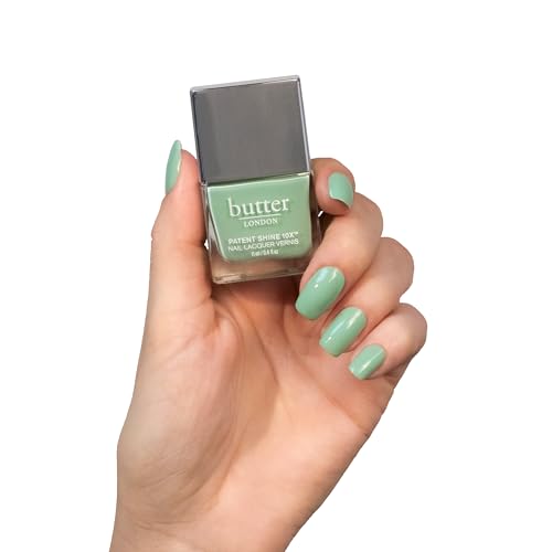 butter LONDON Patent Shine 10X Nail Lacquer, Helps Protect & Strengthen Nails, Gel-Like Finish & Chip-Resistant, 10-Free Formula, Vegan, Cruelty & Paraben Free, Good Vibes