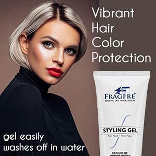 Firm Hold Hair Gel by [Brand Name] - Fragrance-Free Strong Styling Gel for Aggressive Styles - 8 oz, Paraben-Free, Hypoallergenic