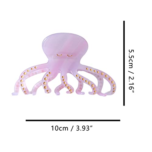 Big Octopus Hair Clips,Cellulose Acetate Hair Clips,Small Claw Clips for Girl,Hair Accessories