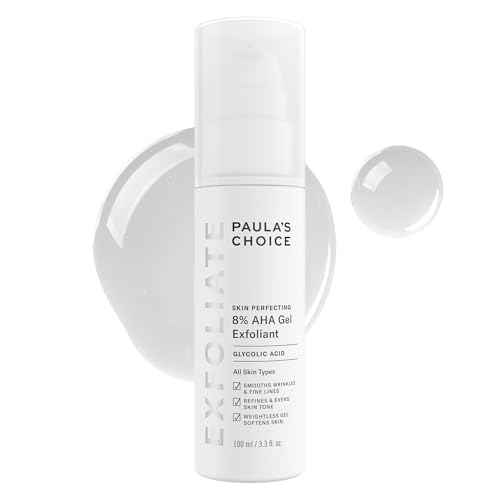 Paula's Choice SKIN PERFECTING 8% AHA Exfoliant, Gel Exfoliant with Glycolic Acid Chamomile & Green Tea, Leave On Gentle Face Exfoliator for All Skin Types, Fragrance- Free