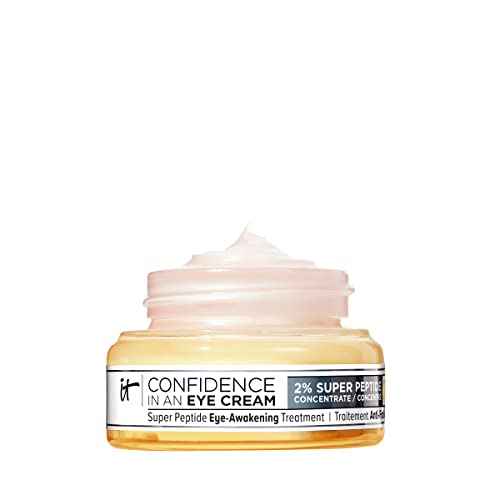 IT Cosmetics Confidence in an Eye Cream - Anti Aging Peptide Eye Cream for Dark Circles & Wrinkles, Lightweight 48HR Hydration, 2% Super Peptide Concentrate, Smooth & Brighten Undereye, All Skin Types