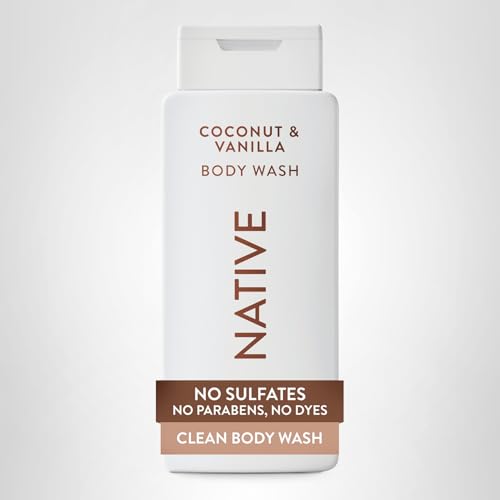 Native Body Wash Contains Naturally Derived Ingredients | For Women & Men, Sulfate, Paraben, & Dye Free Leaving Skin Soft and Hydrated | Coconut & Vanilla 18 oz