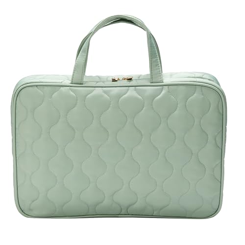 Conair Weekender-Toiletry Travel Bag-Makeup Organizer, Sage Green, 1 Count (Pack of 1)