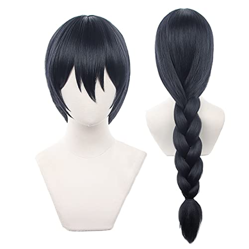 XiongXiongLe Kashimo Hajime Wig Cosplay Lake Blue Long Hair Wig 55cm Length for Boy Cos Jujutsu Kaisen Party Halloween Christmas(Kashimo Hajime)